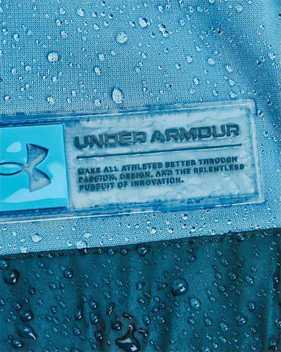 Men's Armour Fleece® Storm Hooded Vest, Blue, pdpMainDesktop image number 4